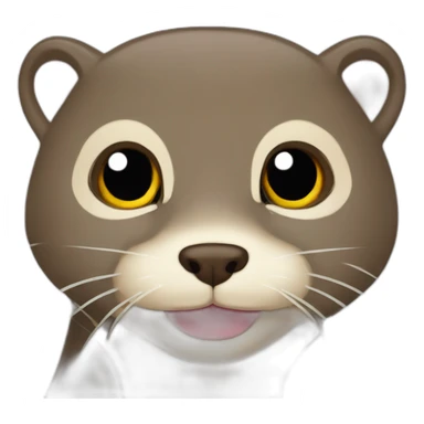Loutre sur un chat sticker