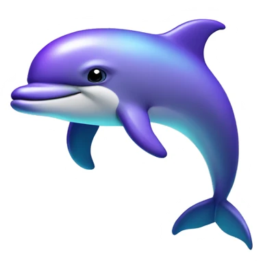 Dolphin pog purple sticker