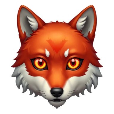 Wolf eyes glowing red sticker