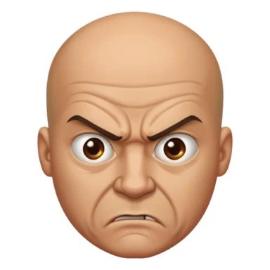 an angry bald man  sticker
