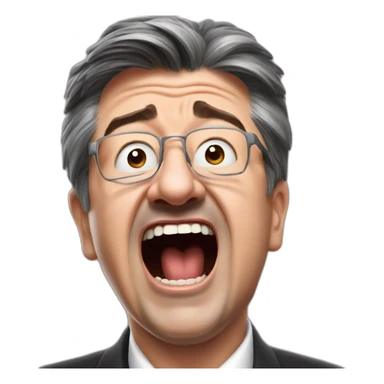 Screaming-Jean-Luc-Melenchon sticker