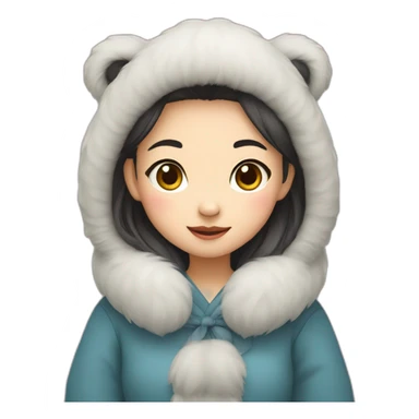 Chinese Wolong girl  sticker