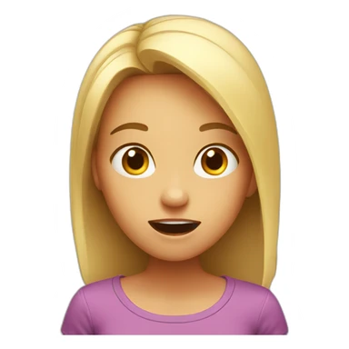 Surprised girl sticker