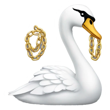Swan with 27 chain on sticker