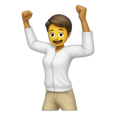 Personne qui fait un dab sticker