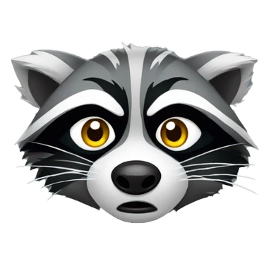 angry annoying raccoon sticker