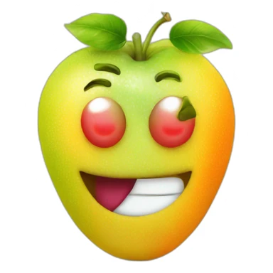 rainbow fruit face sticker