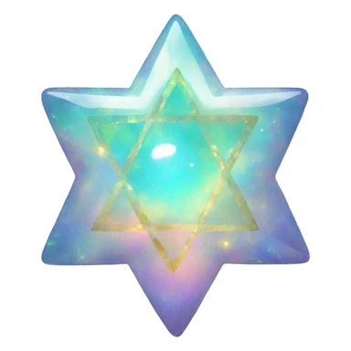 Opal star of David sticker