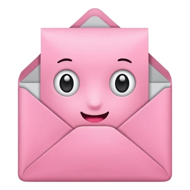 cute pink envelope  sticker
