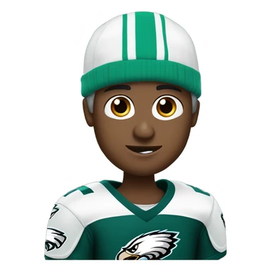 A football dressed as an Eagles fan sticker