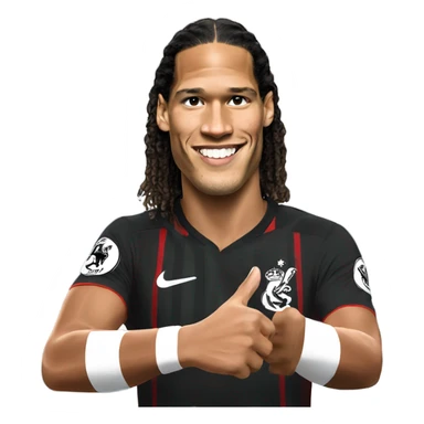 Virgil van dijk with his thumb up  sticker