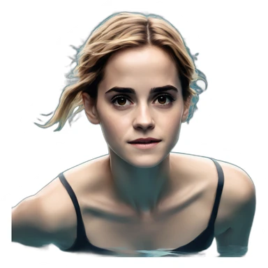 emma watson sea ​​swimming sticker