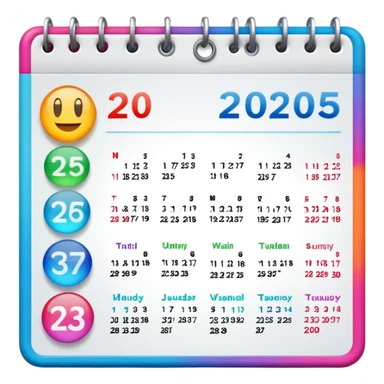 2025 calendar sticker