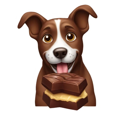 Dog Eating Chocolate sticker