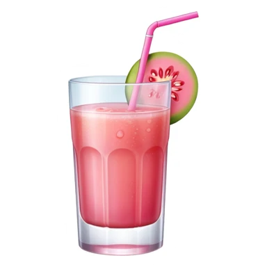 A glass of pink guava juice sticker