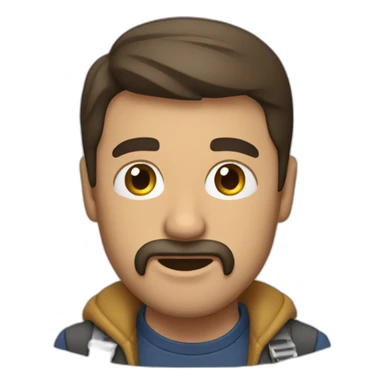 Hombre petiso morocho soriendo sticker