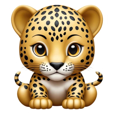 cinematic-noble-baby jaguar-portrait-emoji,-poised-and-elegant,-with-a-sleek,-muscular-build-adorned-with-striking-rosette-patterns-and-intense,-focused-eyes,-simplified-yet-sharp-and-sophisticated-features,-highly-detailed,-glowing-with-a-soft, sticker