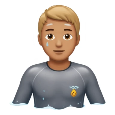 A man who falling down in river sticker