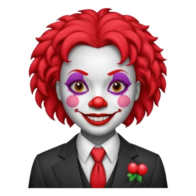 black woman Clown with a tie and suit sticker