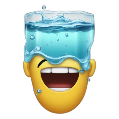 delecious water in mouth sticker