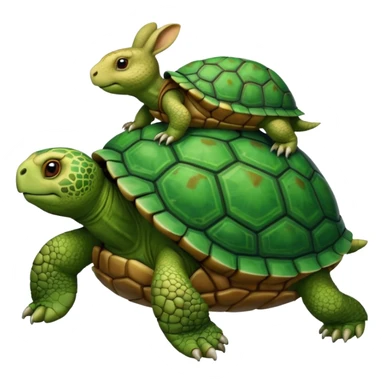 Tortoise, of the tortoise and the hare, on his back sticker