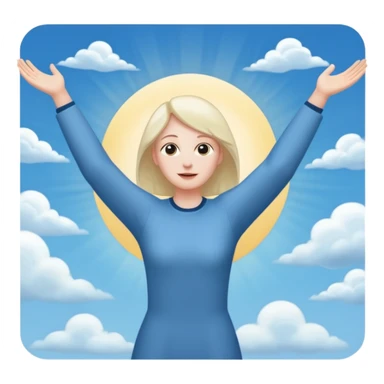 rapture with person going into sky sticker