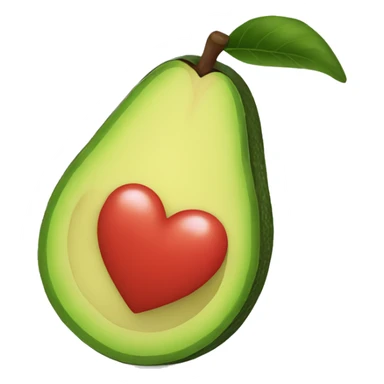 Avocado with heart  sticker