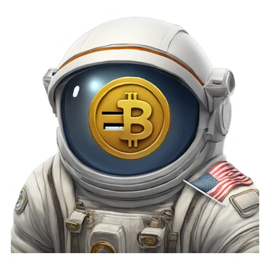 cryptocurrency bitcoin astronaut moon flag da vinci sticker
