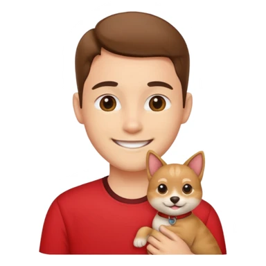 pet lover, red shirt. sticker