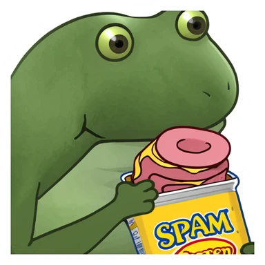 Eating SPAM sticker