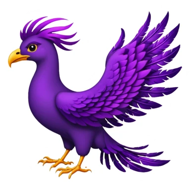 number 1 purple background with a pheonix and black writting sticker