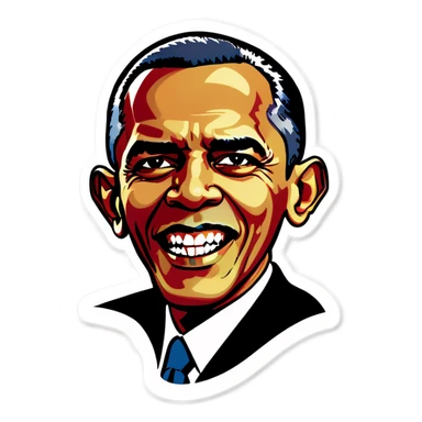 Demonic obama sticker