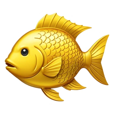 Yellow fish coin sticker