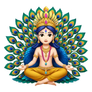 Muruga sitting on peacock  sticker
