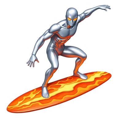 Silver Surfer but made with Lava sticker