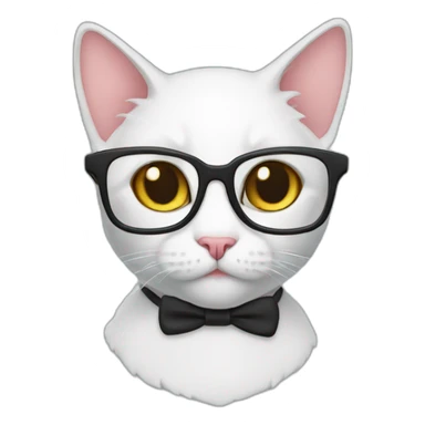 nerd cat sticker