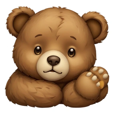 Sleepy teddy bear sticker
