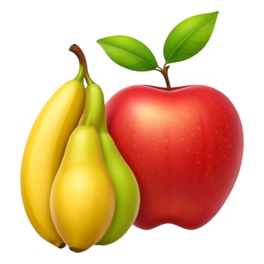 Colorful fruits with glowing antioxidant particles, cell protection, bright clean colors, simple emoji style sticker