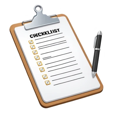 clipboard with a checklist and a t-shirt, fashion production theme sticker