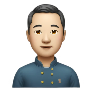 Portrait of a Chinese resident sticker