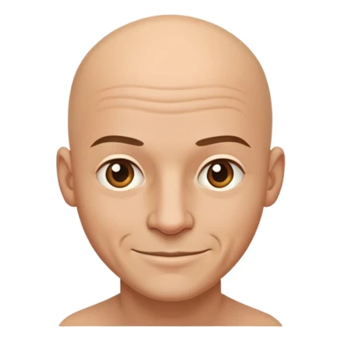 Bald guy smirking sticker