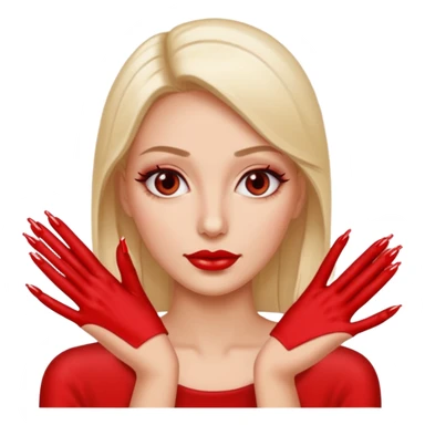 A normal human emoji with nails💅 this emoji but without the nail polish, a female with polished nails 💅  sticker