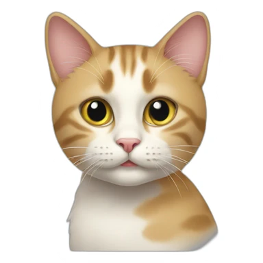 cat with smi;e sticker