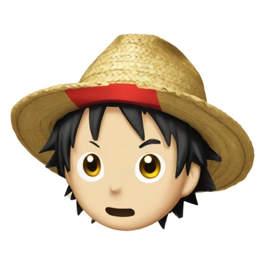 Straw hat with a red band Luffy sticker