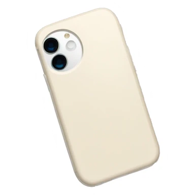 white iPhone 14 with beige checkered case sticker