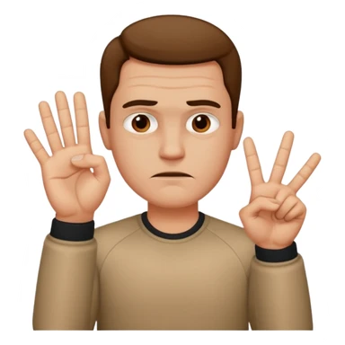 decision gesture Man “NO” sticker