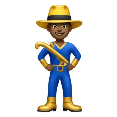 Tulsa Golden Driller statue in a Christmas outfit sticker