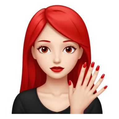 Girl with long nails sticker