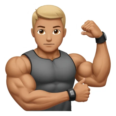 flexed biceps sticker
