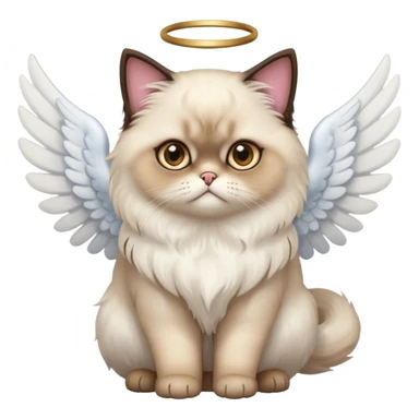 A Himalayan cat with angel wings sticker
